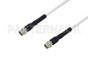 75 Ohm F Male to 75 Ohm F Male Low Frequency Cable Using 75 Ohm PE-SF200LL75 Coax, RoHS
