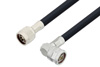 N Male to N Male Right Angle Cable Using LMR-400 Coax