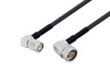 N Male Right Angle to TNC Male Right Angle Cable Using LMR-240 Coax with HeatShrink