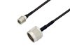 QMA Male to N Male Cable Using LMR-100 Coax with HeatShrink, LF Solder