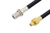 N Female Bulkhead to SMA Male Low Loss Cable Using LMR-400 Coax , LF Solder