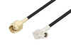 SMB Plug Right Angle to SMA Male Cable Using RG174 Coax