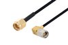 SMA Male to SMA Male Right Angle Cable Using PE-SR405FLJ Coax