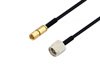 SSMC Plug to SMA Male Cable Using PE-SR405FLJ Coax with HeatShrink