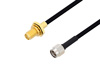 SMA Female Bulkhead to SMA Male Cable Using PE-SR402FLJ Coax