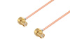 SMP Female Right Angle to SMP Female Right Angle Cable Using PE-047SR Coax