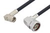SMA Male Right Angle to N Male Right Angle Cable Using LMR-195-FR Coax