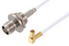 TNC Female Bulkhead to SSMC Plug Right Angle Cable Using RG188 Coax