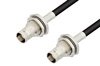 75 Ohm BNC Female Bulkhead to 75 Ohm BNC Female Bulkhead Cable Using 93 Ohm RG62 Coax