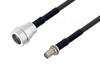 QN Male to Reverse Polarity SMA Female Bulkhead Cable Using LMR-195 Coax with Double HeatShrink