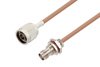 N Male to TNC Female Bulkhead Cable Using RG400 Coax
