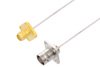 SMA Female 4 Hole Flange to BNC Female 4 Hole Flange Cable Using PE-SR047AL Coax
