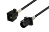 Black FAKRA Plug to FAKRA Jack Cable Using LMR-100 Coax
