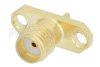 SMA Female Connector Solder Attachment 2 Hole Flange Mount Solder Cup Terminal, .481 inch Hole Spacing