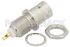 BNC Female Bulkhead Mount Connector Solder Attachment Solder Cup Terminal, .350 inch D Hole
