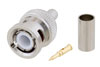BNC Male Connector Crimp/Solder Attachment for RG58, RG303, RG141, PE-C195, PE-P195, LMR-195, .195 inch