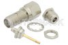 SMA Female Bulkhead Mount Connector Clamp/Solder Attachment for RG316, RG174, RG188, PE-B100, PE-C100, 0.100 inch, LMR-100, .235 inch D Hole