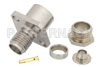 SMA Female Connector Clamp/Solder Attachment 4 Hole Flange For RG58, RG55, RG141, RG142, RG223, RG400, .340 inch Hole Spacing