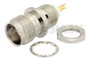 TNC Female Bulkhead Mount Connector Solder Attachment Solder Cup Terminal, .410 inch D Hole