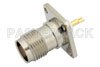 TNC Female Connector Solder Attachment 4 Hole Flange Mount Solder Cup Terminal, .500 inch Threaded Hole Spacing