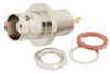 BNC Female Bulkhead Mount Hermetically Sealed Connector Solder Attachment Spade Terminal, .350 inch D Hole