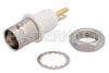 BNC Female Bulkhead Mount Isolated Ground Connector Solder Attachment Solder Cup Terminal, .350 inch D Hole