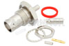 BNC Female Bulkhead Mount Connector Crimp/Solder Attachment for RG174, RG316, RG188, LMR-100, PE-B100, PE-C100, .100 inch, .480 inch D Hole