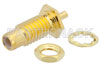 SMC Jack Bulkhead Mount Connector Solder Attachment Solder Cup Terminal, .177 inch D Hole, Rear Mount