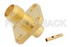 SMA Female Connector Solder Attachment 4 Hole Flange For PE-SR402AL, PE-SR402FL, RG402, .340 inch Hole Spacing
