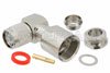 TNC Male Right Angle Connector Clamp/Solder Attachment for RG213, RG214, RG8, RG9, RG11, RG225, RG393, RG144, RG216, RG215