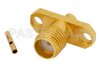 SMA Female Connector Solder Attachment 2 Hole Flange Mount for PE-SR405AL, PE-SR405FL, PE-SR405FLJ, RG405, .481 inch Hole Spacing