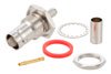 BNC Female Bulkhead Mount Connector Crimp/Solder Attachment for RG55, RG142, RG223, RG400, .480 inch D Hole