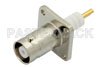 MHV Female Connector Solder Attachment 4 Hole Flange Mount Solder Cup Terminal, .500 inch Threaded Hole Spacing