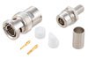 BNC Twinax Plug Connector Crimp/Solder Attachment for RG108, 78 Ohm Twinax