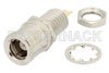 SMB Plug Bulkhead Mount Connector Solder Attachment Solder Cup Terminal, .177 inch D Hole