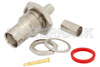 BNC Female Bulkhead Mount Connector Crimp/Solder Attachment for RG59B/U, RG62, RG71, .480 inch D Hole
