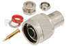 N Male Connector Clamp/Solder Attachment for RG59B/U, RG62, RG71