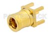 SMB Plug Connector Solder Attachment Thru Hole PCB, .200 inch x .067 inch Hole Spacing