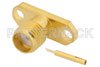 SMA Female Connector Solder Attachment 2 Hole Flange Mount Tab Terminal, .481 inch Hole Spacing