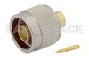 N Male Connector Solder Attachment for PE-SR401AL, PE-SR401FL, RG401