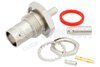 BNC Female Bulkhead Mount Connector Crimp/Solder Attachment for RG188-DS, RG316-DS, .480 inch D Hole