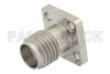SMA Female Field Replaceable Connector With EMI Gasket 4 Hole Flange Mount .012 inch Pin, .375 inch Flange Size