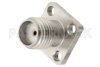 SMA Female Field Replaceable Connector 4 Hole Flange Mount .020 inch Pin, .375 inch Flange Size