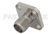SMA Female Field Replaceable Connector With EMI Gasket 4 Hole Flange 0.012 inch Pin, .500 inch Flange Size