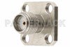 SMA Female Field Replaceable Connector With EMI Gasket 4 Hole Flange Mount .018 inch Pin, .500 inch Flange Size