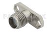 SMA Female Field Replaceable Connector With EMI Gasket 2 Hole Flange 0.012 inch Pin