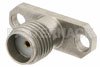 SMA Female Field Replaceable Connector With EMI Gasket 2 Hole Flange Mount .018 inch Pin