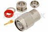 TNC Male Connector Clamp/Solder Attachment for RG8X, PE-C240, .240 inch, LMR-240