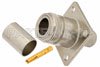 N Female Connector Crimp/Solder Attachment 4 Hole Flange Mount for RG214, RG9, RG225, RG393, .718 inch Hole Spacing