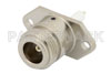 N Female Connector Solder Attachment 2 Hole Flange Mount Pin Terminal, 1.0 inch Hole Spacing